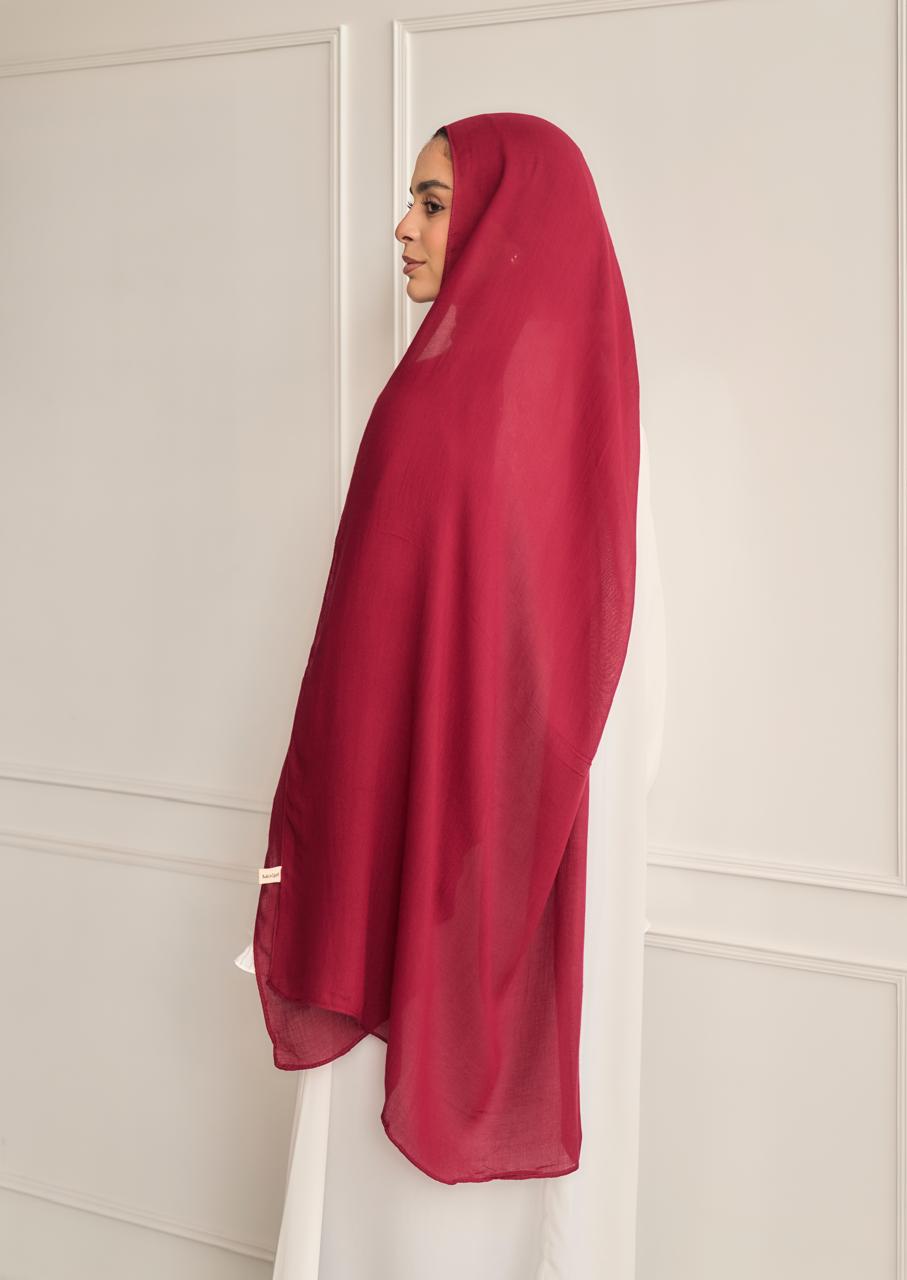 Crimson linen modal