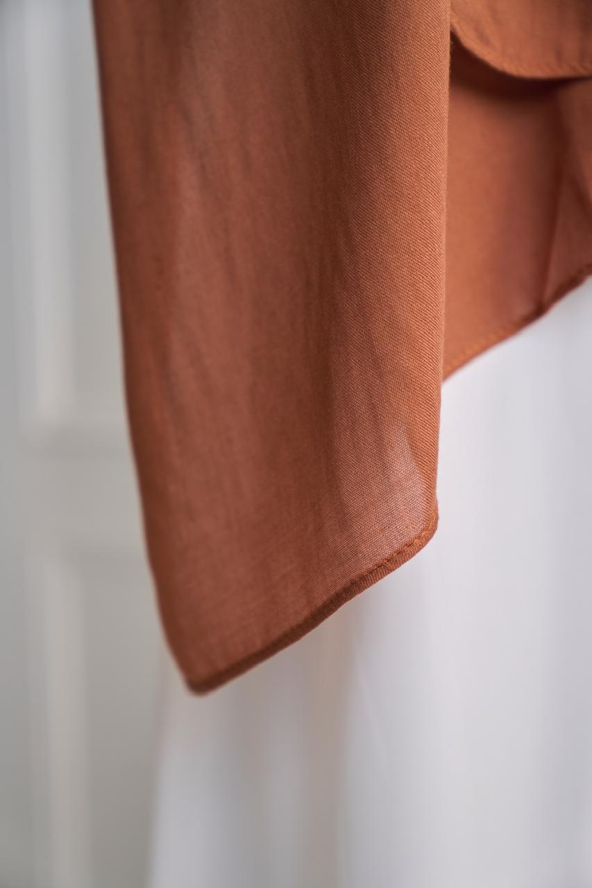 Chocolate linen modal