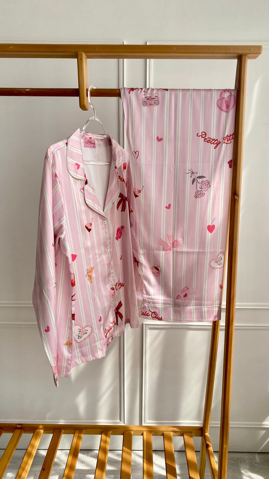Pretty In Pink Satin Pj