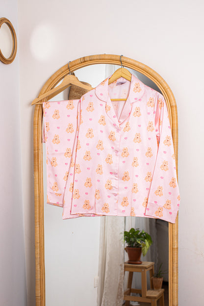 Teddy Dreams Satin PJ