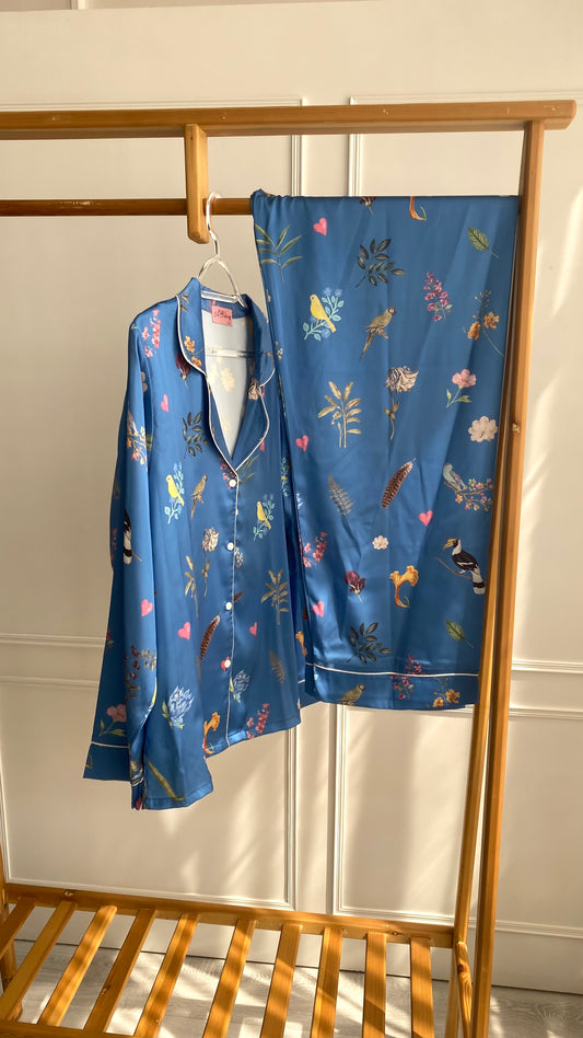Bluebird Garden Satin pj