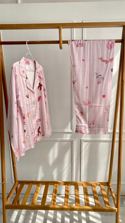 Pretty In Pink Satin Pj