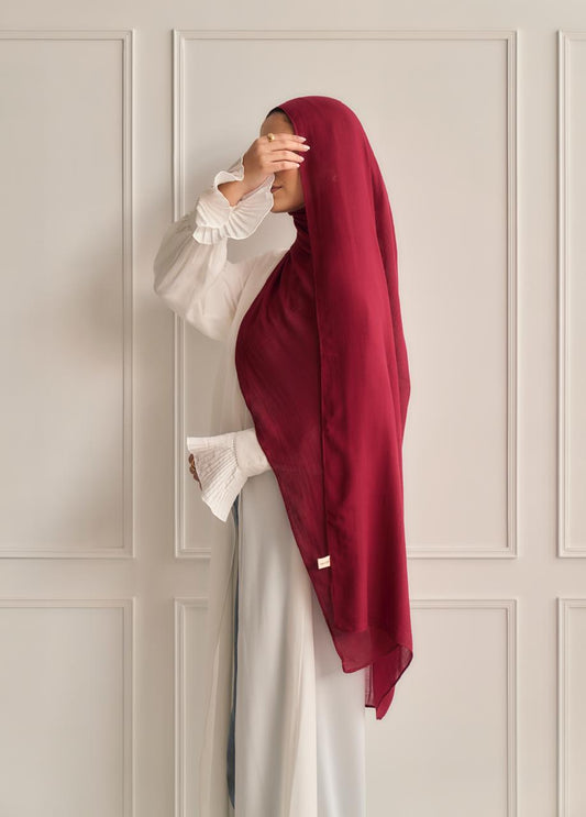 Crimson linen modal