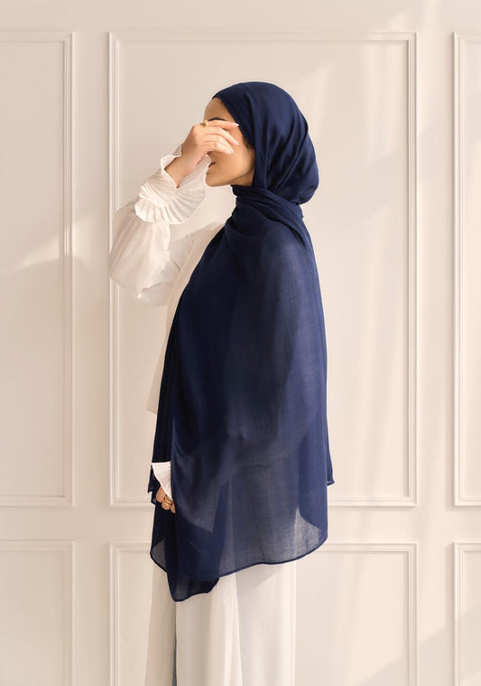 Navy linen modal