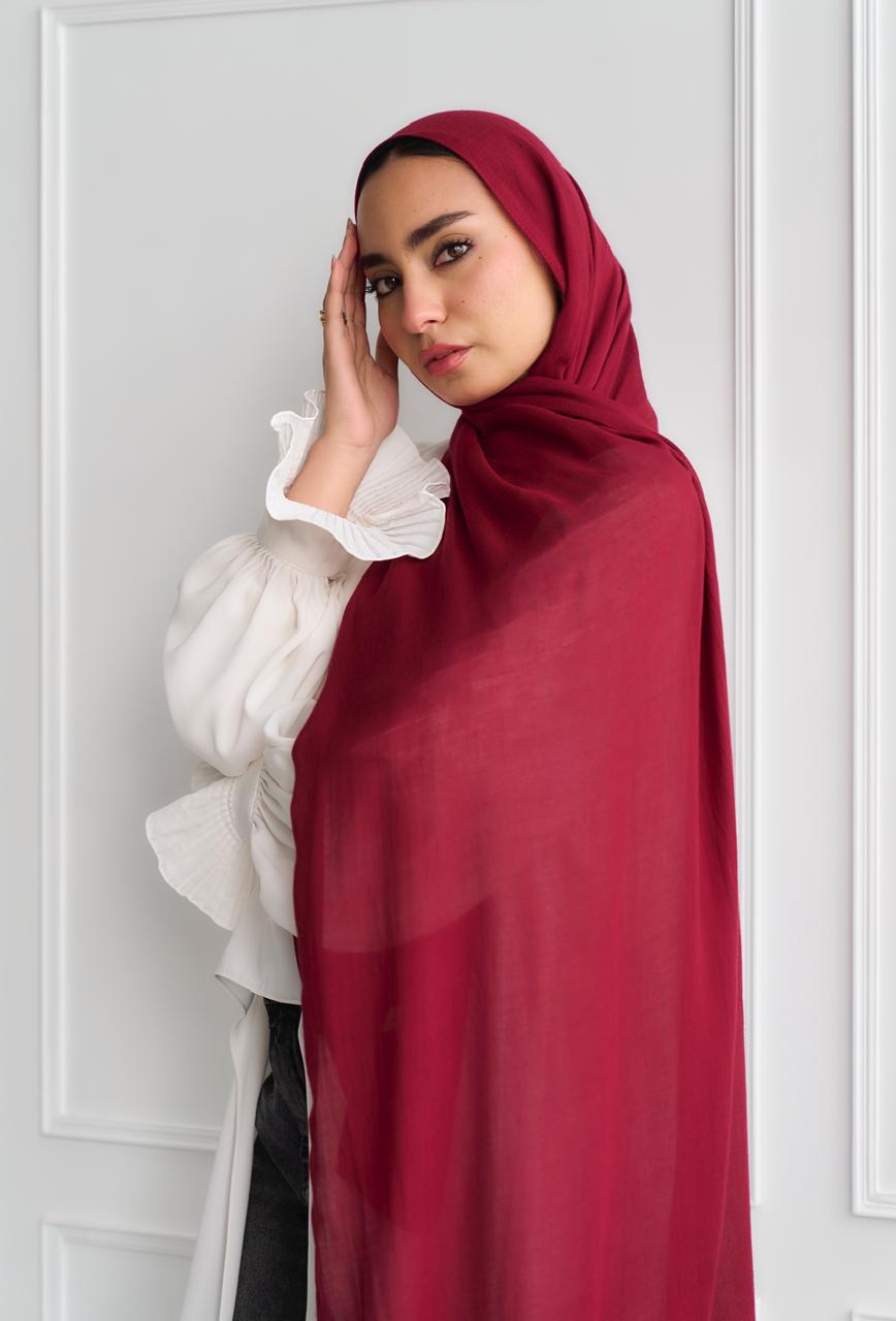 Crimson linen modal
