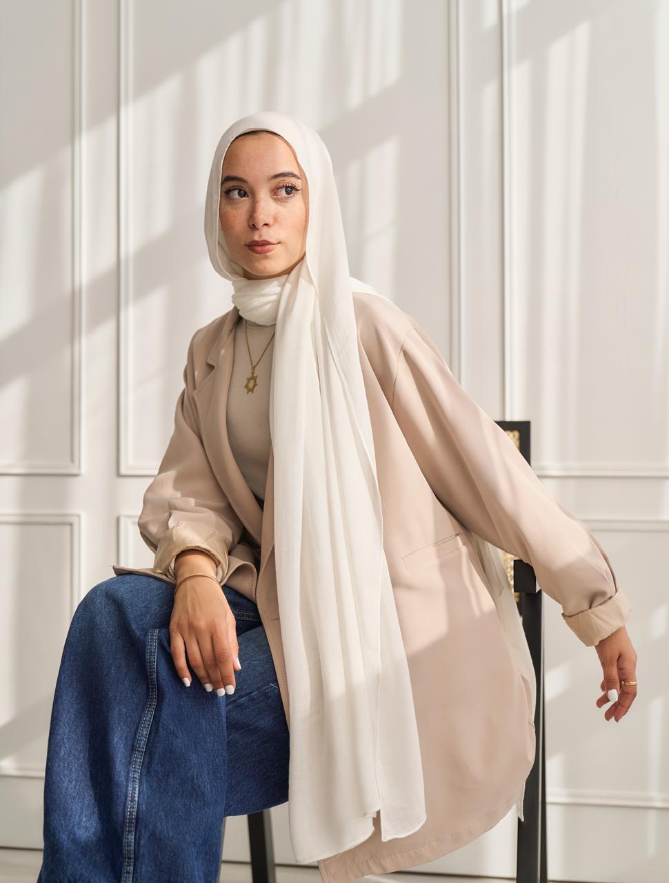 White Cotton Modal