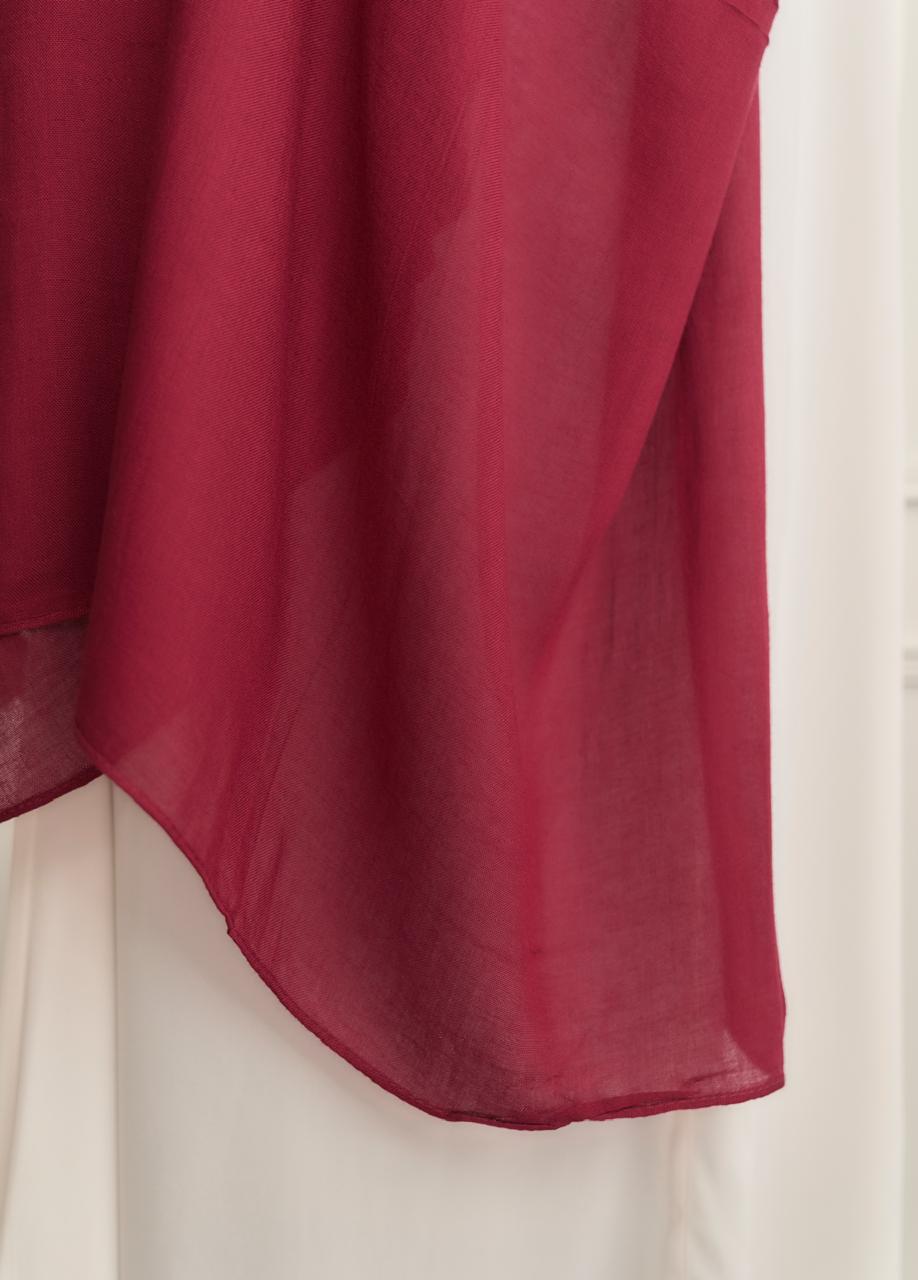 Crimson linen modal