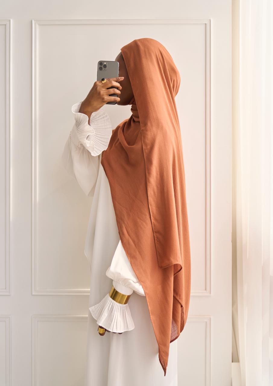 Chocolate linen modal